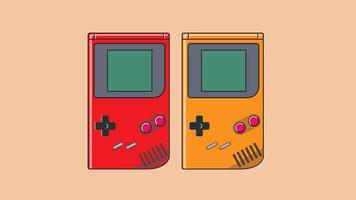 Retro gamepad console controller vector illustrations