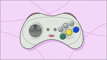 Ilustración de vector de controlador de videojuego retro-bit