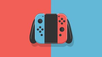 Video game controller flat vector illustration.