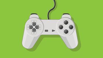 Retro classic game controller with colorful background vector