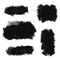 Collection of vector brush hand drawn graphic element. Set of vector brush strokes isolated on white background. vector illustration.