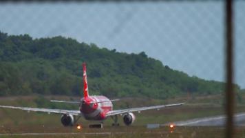 Airplane departure from Phuket video