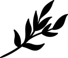 silueta de hojas en negro vector