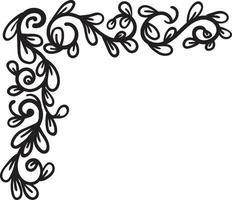 Corner Ornament in Outline Style vector