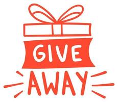 Giveaway Text in Cute Style vector