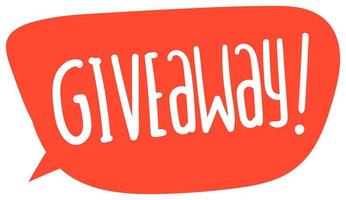 Giveaway Text in Cute Style vector