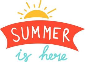 Summer Text in Cute Style vector