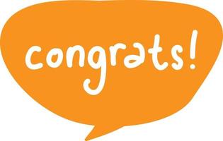 Congratulations Text in Cute Style vector