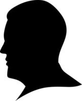 silueta de hombre en negro vector