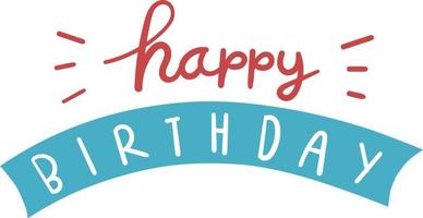 Happy Birthday Text in Cute Style vector