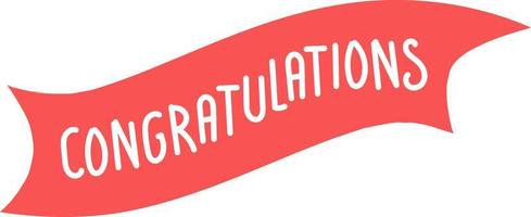 Congratulations Text in Cute Style vector