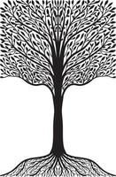 Tree Silhouette in Black vector
