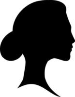 Woman Silhouette in Black Color vector