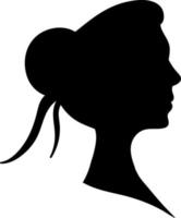 Woman Silhouette in Black Color vector