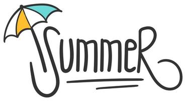 Summer Text in Cute Style vector