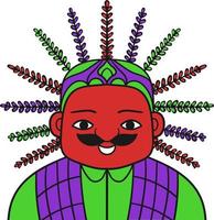 ondel ondel también conocido como mascota tradicional indonesia vector