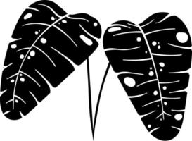 Silhouette of Monstera Leaf vector