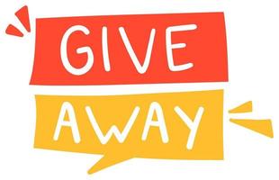 Giveaway Text in Cute Style vector