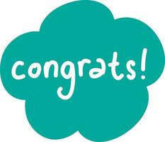 Congratulations Text in Cute Style vector