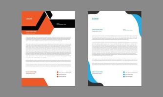 Simple and creative business letterhead template design..eps vector