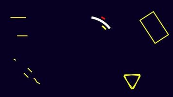 elemento de gráficos de movimento de formas geométricas de design plano video