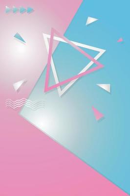 geometric gradient job advertisement flyer pink blue background