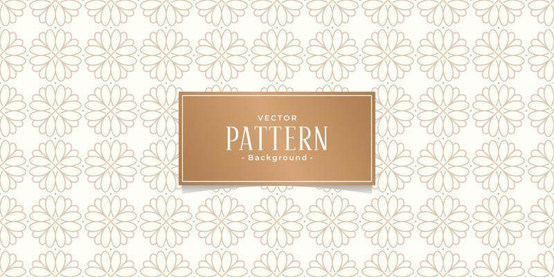 seamless ornate floral rose slim with frame linear vector pattern on brown background Premium Vector