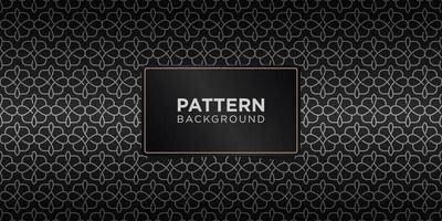 Linear ornament ,monochrome geometric seamless pattern background texture in arabic style. vector