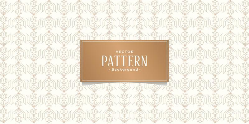 Seamless abstract floral linear pattern background in oriental style design Premium Vector