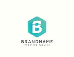 Modern letter b logo design vector