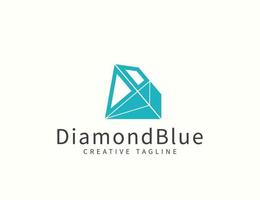 Diamond gems logo design vector