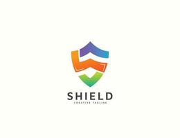 Letter S Shield logo design vector