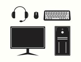 Computer flat illustration design collection vector