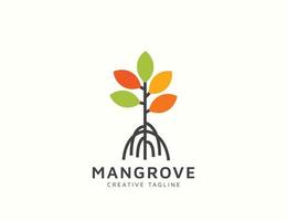 diseño de icono de logotipo de manglar vector
