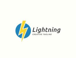 Lightning logo design vector