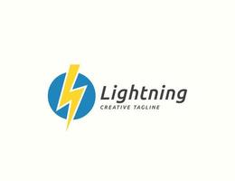 Lightning logo design vector