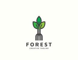 diseño de logotipo de icono de bosque vector