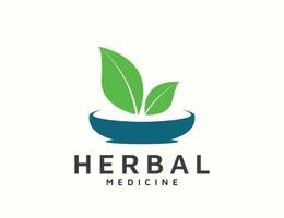 Herbal logo design vector