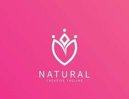 diseño de logotipo natural de loto vector