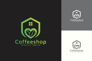 diseño de logotipo de cafetería vector