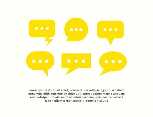 Bubble chat flat illustration design collection