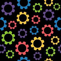 colorful gear seamless pattern perfect for background or wallpaper vector