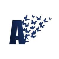 Initial A Butterfly Freedom vector