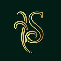 Elegant Initial S Line vector