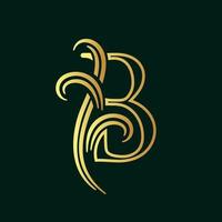 Elegant Initial B Line vector