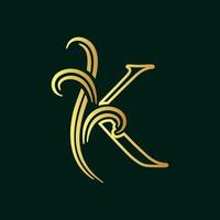 Elegant Initial K Line vector