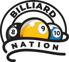 Billiard Nation Logo Concept vector