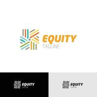 concepto de diseño de logotipo de equidad vector