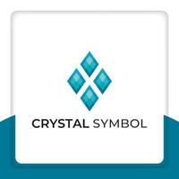 cristal de diseño de logotipo, vector de símbolo esmeralda. para joyería, tienda online