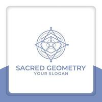 logo design sacred geometry, triangle, square, circle, spiral, and straight line. vector